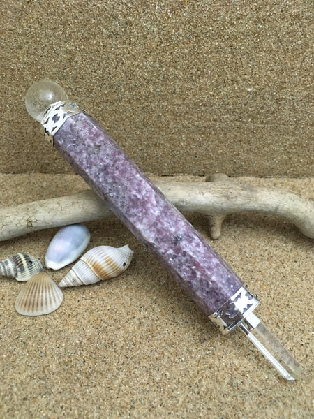 Healing Wand Lepidolite Chakra Wand - 175mm