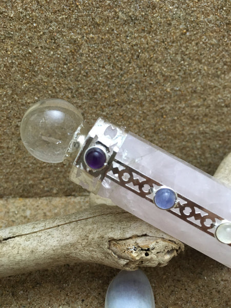 Healing Wand Rose Quartz Chakra Wand - 175mm