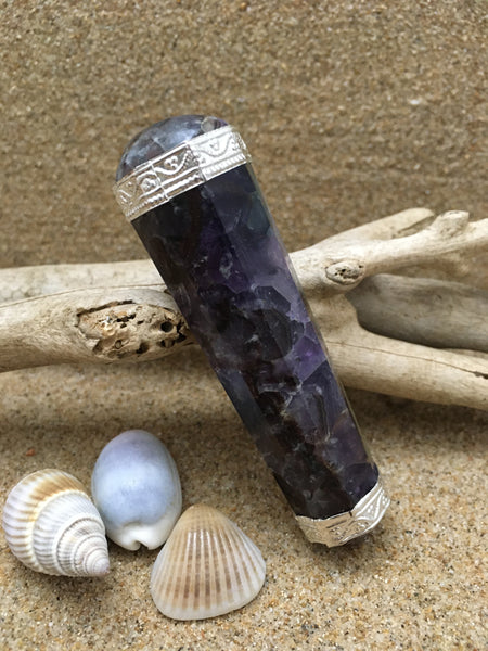 Healing Wand Amethyst Chakra Wand - 87mm