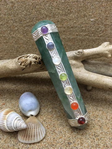 Healing Wand Green Aventurine Chakra Wand - 92mm