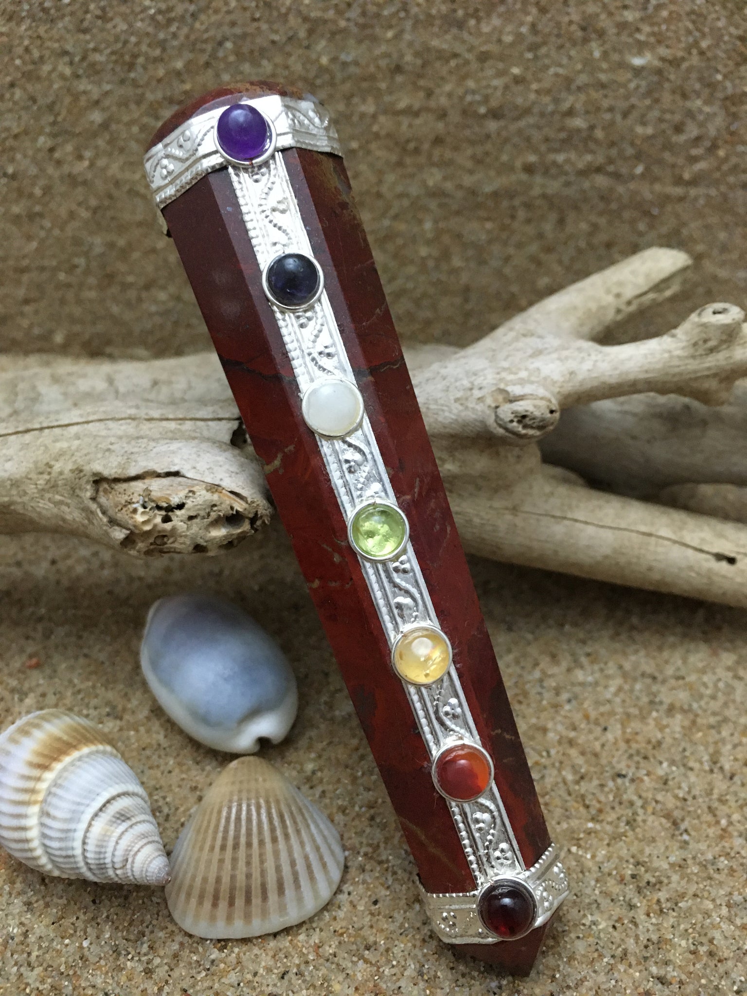 Healing Wand Red Jasper Chakra Wand - 104mm