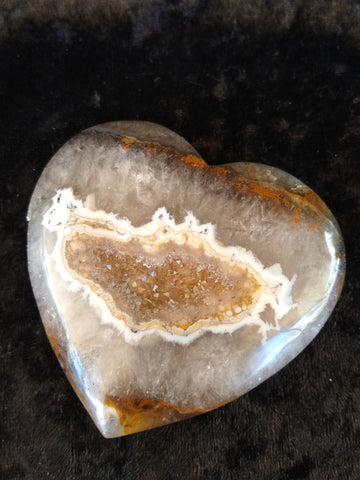 Agate Druzy Heart - 143 grams