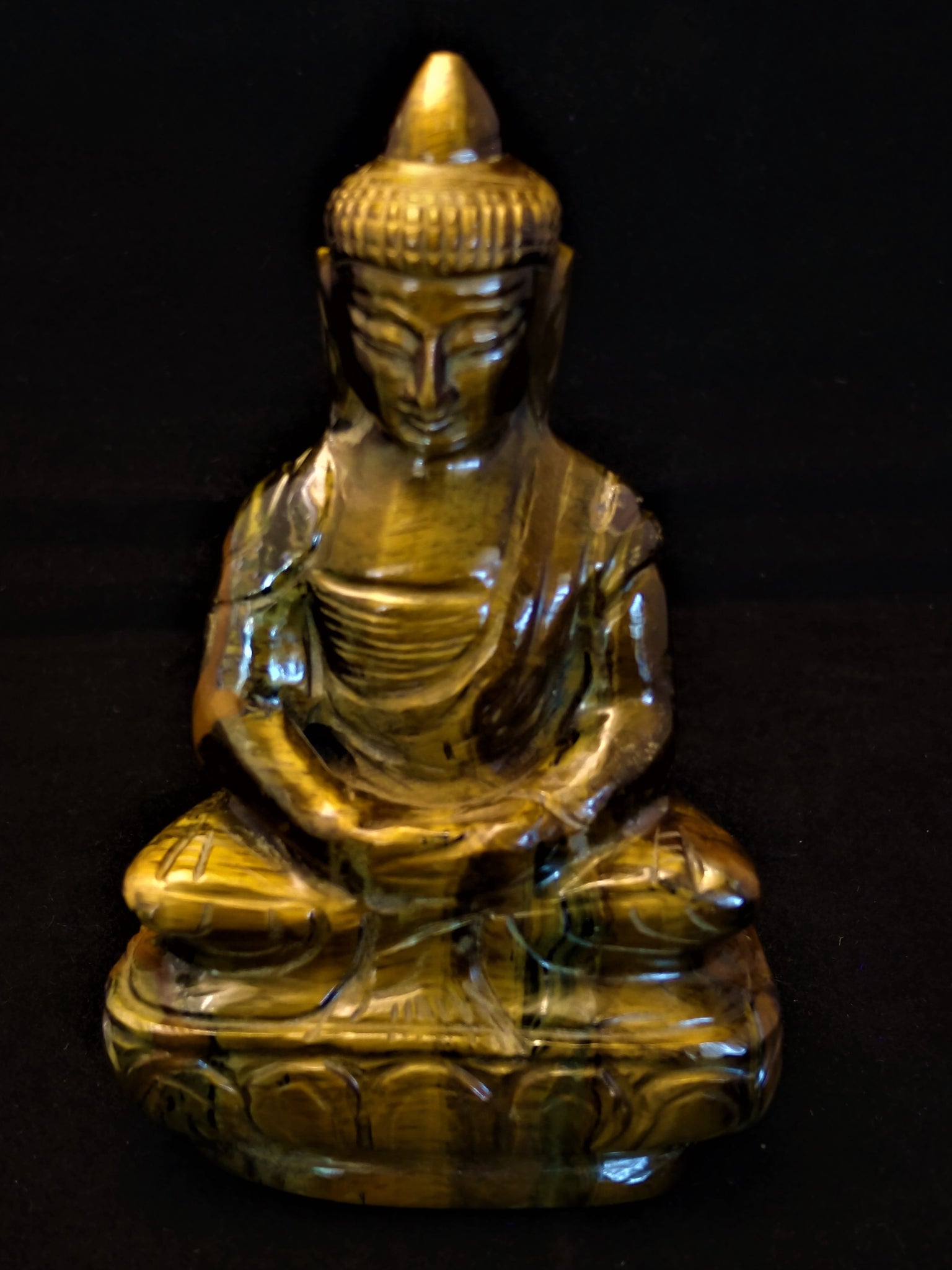 Buddha Sitting Tiger Eye - 248g