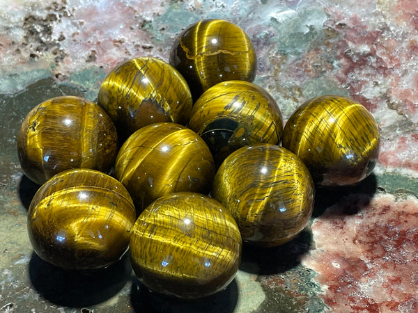 Tiger Eye Sphere + stand - 86grams