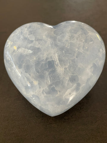 Blue Calcite Heart- 281 grams