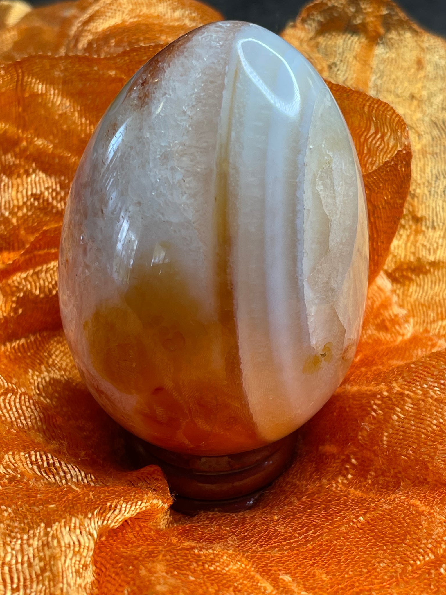 Carnelian Egg + Stand  - 205 grams