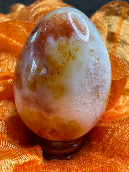 Carnelian Egg + Stand  - 205 grams